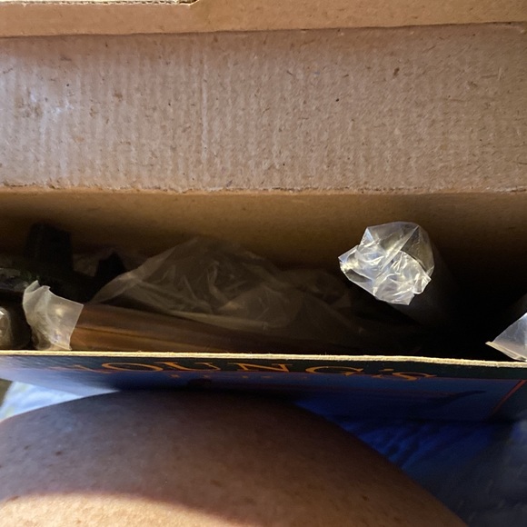 Vintage New in box Wood and cast iron Doll Bench #29065 - Picture 5 of 6